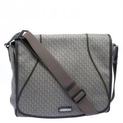 MontBlanc Beige Coated Canvas Messenger Bag