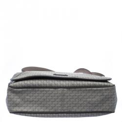 MontBlanc Beige Coated Canvas Messenger Bag