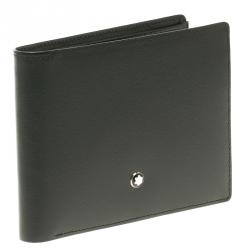 Pre Owned Montblanc Black Leather Meisterstuck Bifold Wallet