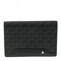 Montblanc Black Canvas and Leather Bifold Wallet