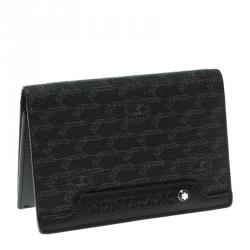 Montblanc Black Canvas and Leather Bifold Wallet