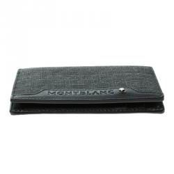 Montblanc Black Canvas and Leather Bifold Wallet