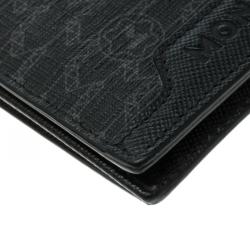 Montblanc Black Canvas and Leather Bifold Wallet
