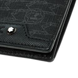 Montblanc Black Canvas and Leather Bifold Wallet