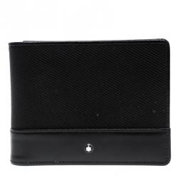 Montblanc Black Nylon Nightflight 4cc Money Clip Wallet