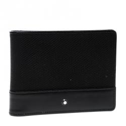 Montblanc Black Nylon Nightflight 4cc Money Clip Wallet