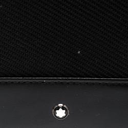 Montblanc Black Nylon Nightflight 4cc Money Clip Wallet