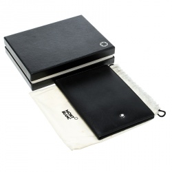 Pre Owned Montblanc Black Leather Meisterstuck Passport Holder