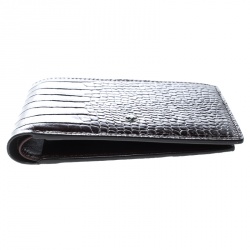 Montblanc Dark Brown Croc Embossed Leather Miesterstuck Bifold Wallet