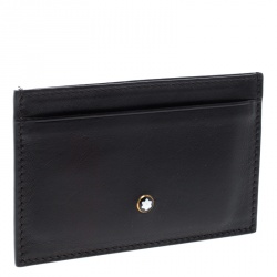 Pre Owned Montblanc Dark Brown Leather Meisterstuck Card Holder
