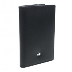 Pre Owned Montblanc Black Leather Meisterstuck 4cc Wallet
