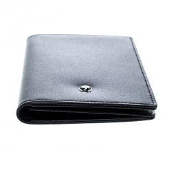 Pre Owned Montblanc Black Leather Meisterstuck 4cc Wallet