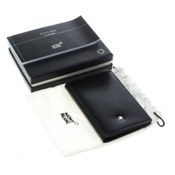 Pre Owned Montblanc Black Leather Meisterstuck 4cc Wallet