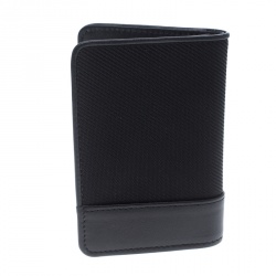 Pre Owned Montblanc Black Canvas and Leather Nightflight Card Holder