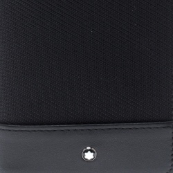Pre Owned Montblanc Black Canvas and Leather Nightflight Card Holder