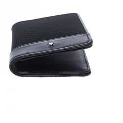 Pre Owned Montblanc Black Canvas and Leather Nightflight Card Holder