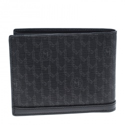 Montblanc Black Coated Canvas and Leather Signature Bifold Wallet