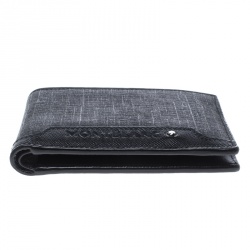 Montblanc Black Coated Canvas and Leather Signature Bifold Wallet