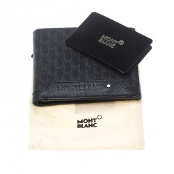 Montblanc Black Coated Canvas and Leather Signature Bifold Wallet