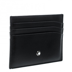 Pre Owned Montblanc Black Leather Meisterstuck Card Holder 6CC