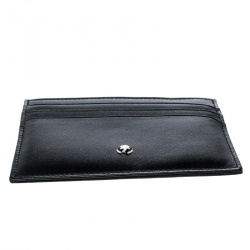 Pre Owned Montblanc Black Leather Meisterstuck Card Holder 6CC