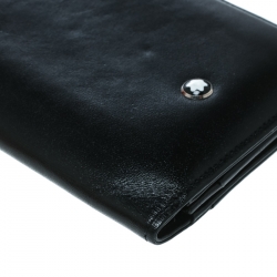 Pre Owned Montblanc Black Leather Business Card Holder