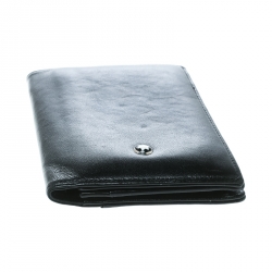 Pre Owned Montblanc Black Leather Business Card Holder