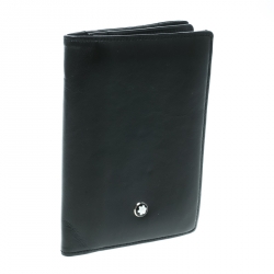 Pre Owned Montblanc Black Leather Business Card Holder
