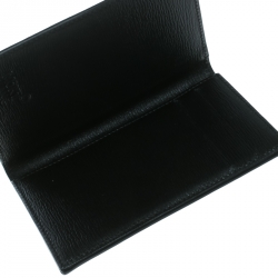 Pre Owned Montblanc Black Leather Westside Business Card Holder