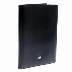 Pre Owned Montblanc Black Leather Meisterstuck Passport Holder