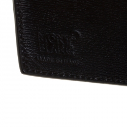 Pre Owned Montblanc Black Leather Bifold Wallet