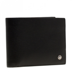 Pre Owned Montblanc Black Leather Bifold Wallet