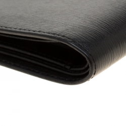 Pre Owned Montblanc Black Leather Bifold Wallet