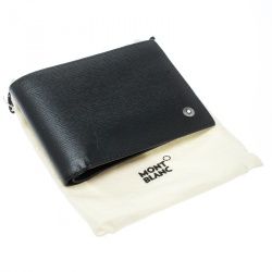 Pre Owned Montblanc Black Leather Bifold Wallet
