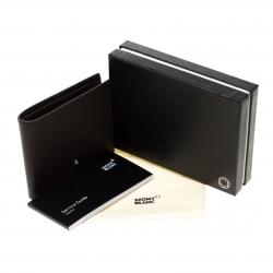 Pre Owned Montblanc Dark Brown Leather Bifold Wallet