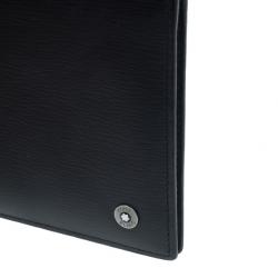 مملوكة مسبقًا محفظة مون بلان ويستسايد مع كليب للنقود جلد سوداء