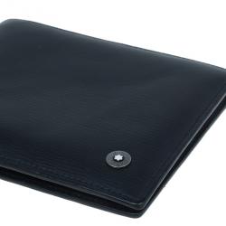 مملوكة مسبقًا محفظة مون بلان ويستسايد مع كليب للنقود جلد سوداء