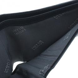 مملوكة مسبقًا محفظة مون بلان ويستسايد مع كليب للنقود جلد سوداء