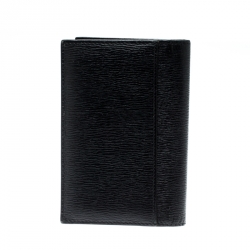 Pre Owned Montblanc Black Leather Westside Business Card Holder