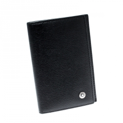 Pre Owned Montblanc Black Leather Westside Business Card Holder