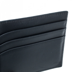 Pre Owned Montblanc Aquamarine Croc Embossed Leather Miesterstuck Bifold Wallet