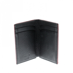Pre Owned Montblanc Black Leather Business Card Holder