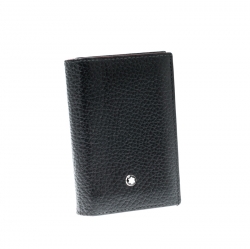 Pre Owned Montblanc Black Leather Business Card Holder