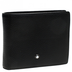 Pre Owned Montblanc Black Leather Meisterstuck Bifold Wallet