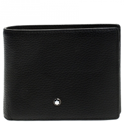 Pre Owned Montblanc Black Leather Meisterstuck Bifold Wallet