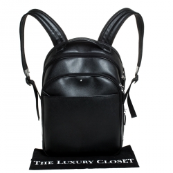 Montblanc Black Leather Extreme Rucksacks 3 Components Backpack              