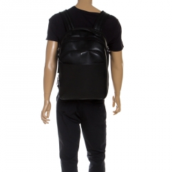 Montblanc Black Leather Extreme Rucksacks 3 Components Backpack              
