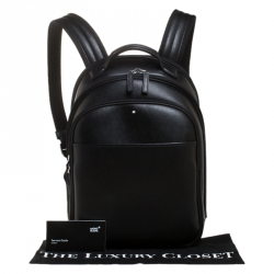 Montblanc Black Leather Small Sartorial Backpack 