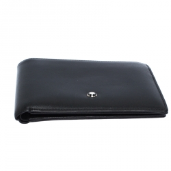 Pre Owned Montblanc Black Leather Meisterstuck Bifold Wallet