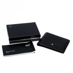 Pre Owned Montblanc Black Leather Meisterstuck Bifold Wallet